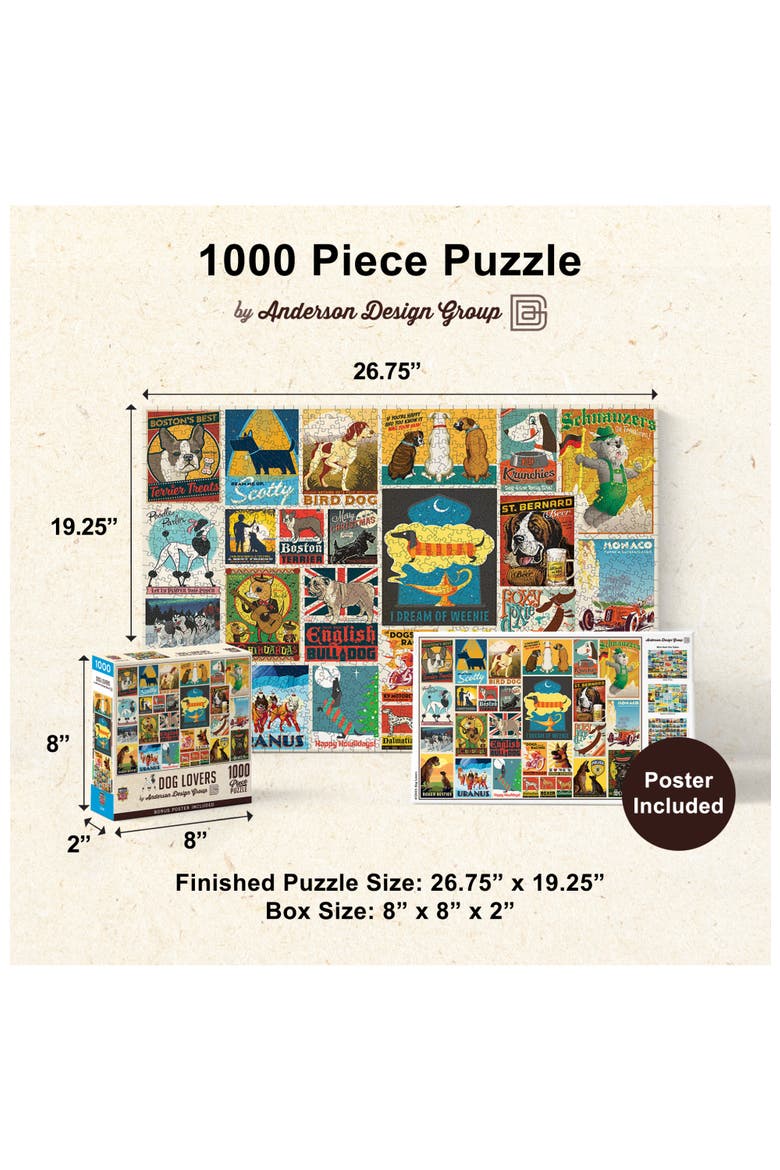 Dog Lovers 1000 Piece Jigsaw Puzzle, Alternate, color, Multicolor