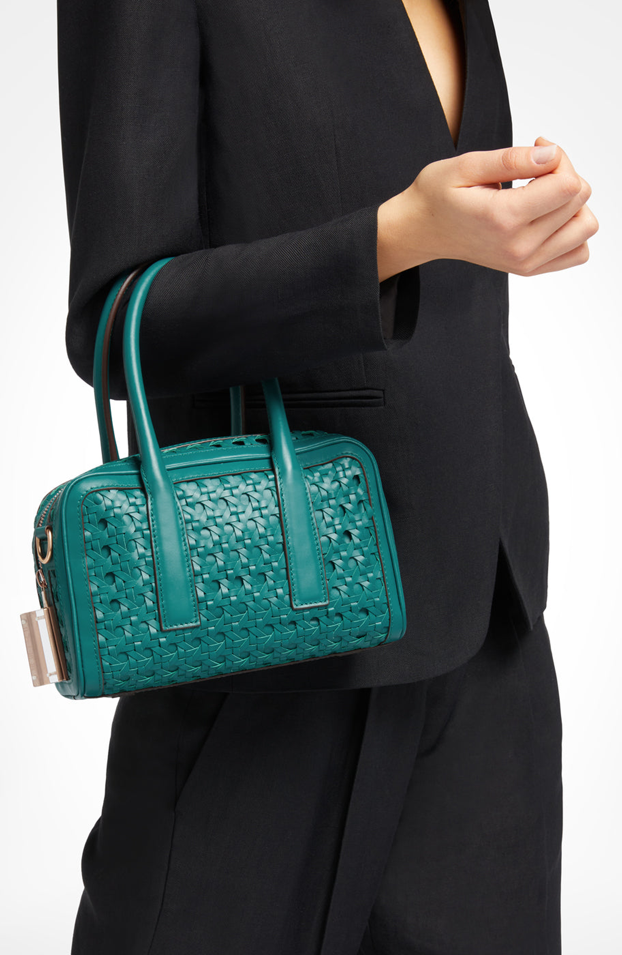 Cristallino Handbag, Alternate, color, Teal