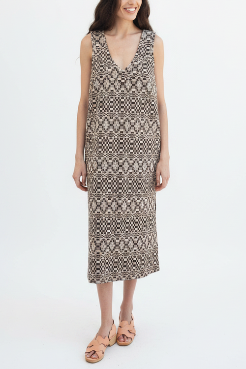 Ace & Jig Beth Reversible V-neck Shift Dress In Gray