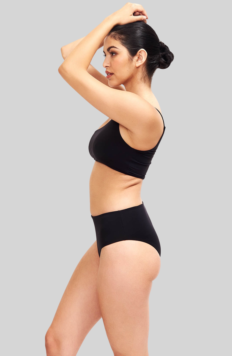 Sauipe Serena One Shoulder Bikini Top, Alternate, color, Black