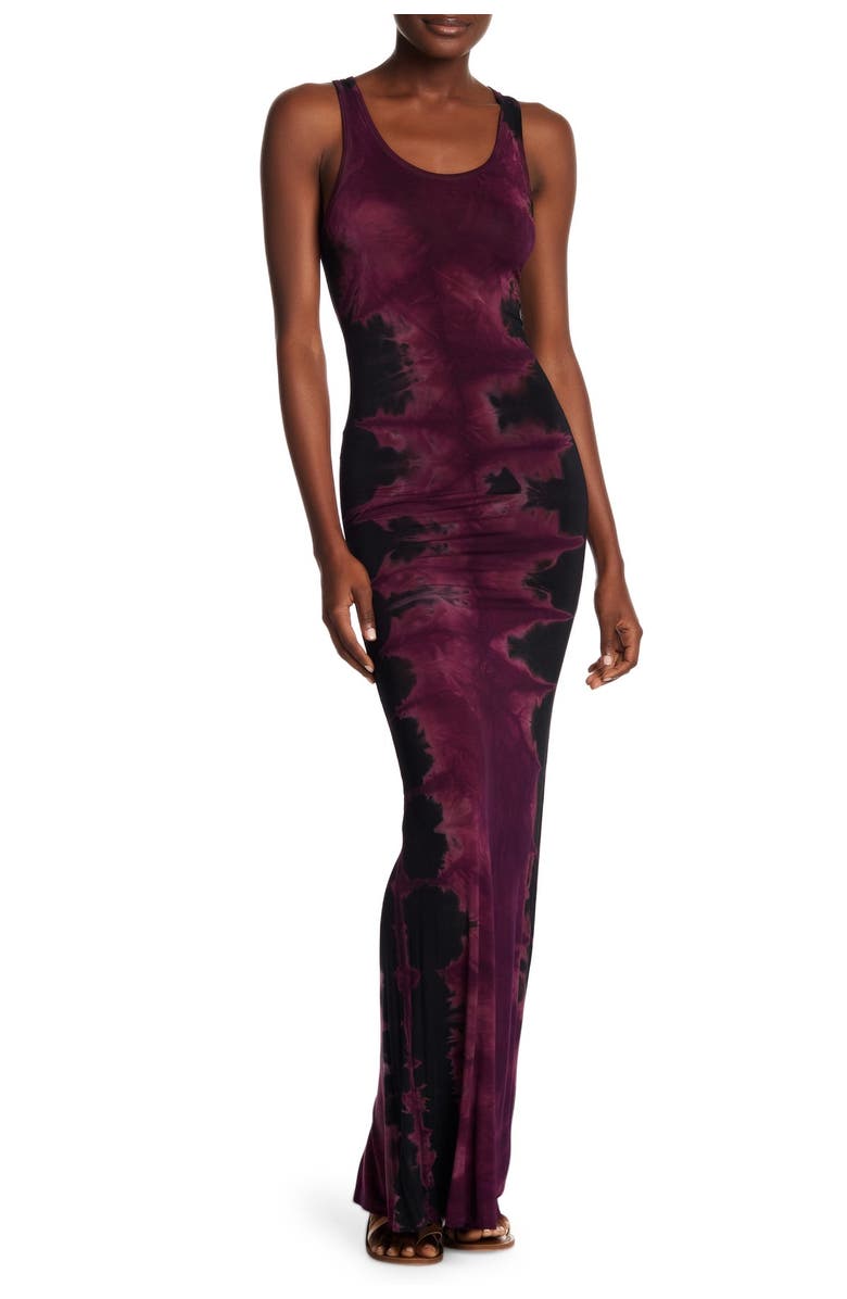 GO COUTURE Tie-Dye Tank Maxi Dress, Main, color, 