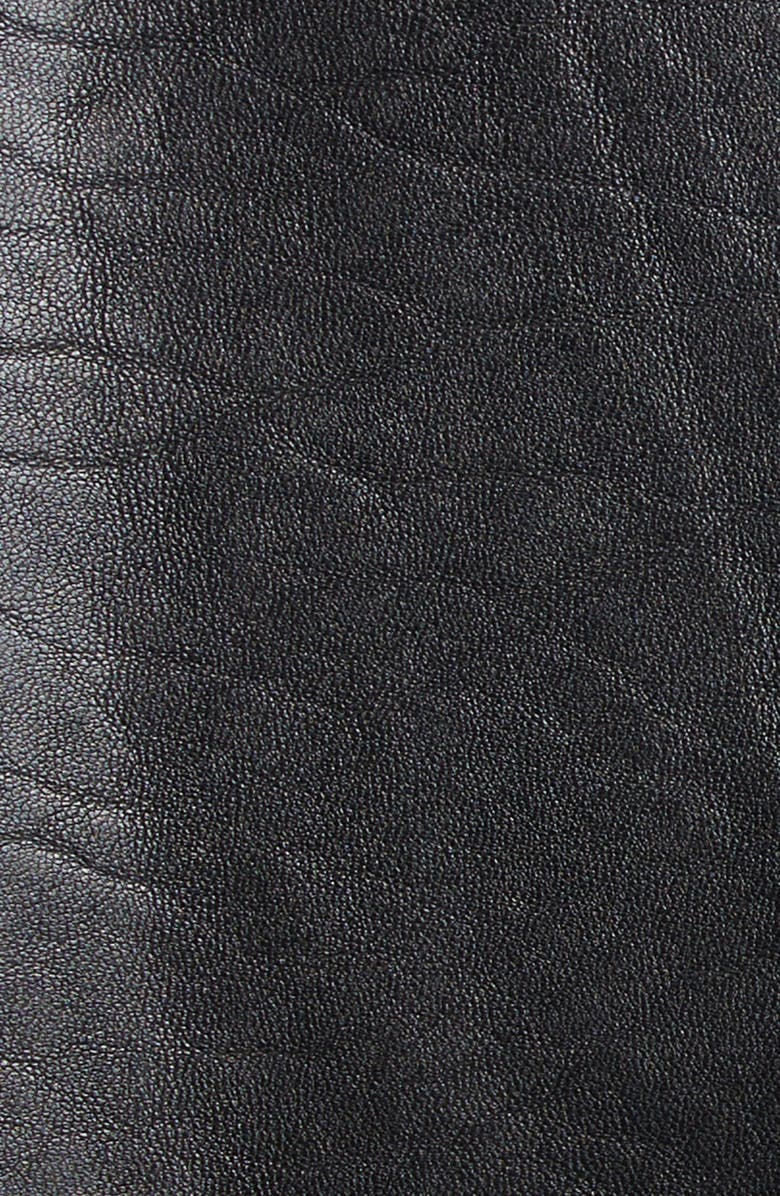 Stand Studio Romy Belted Leather Biker Jacket, Alternate, color, Black