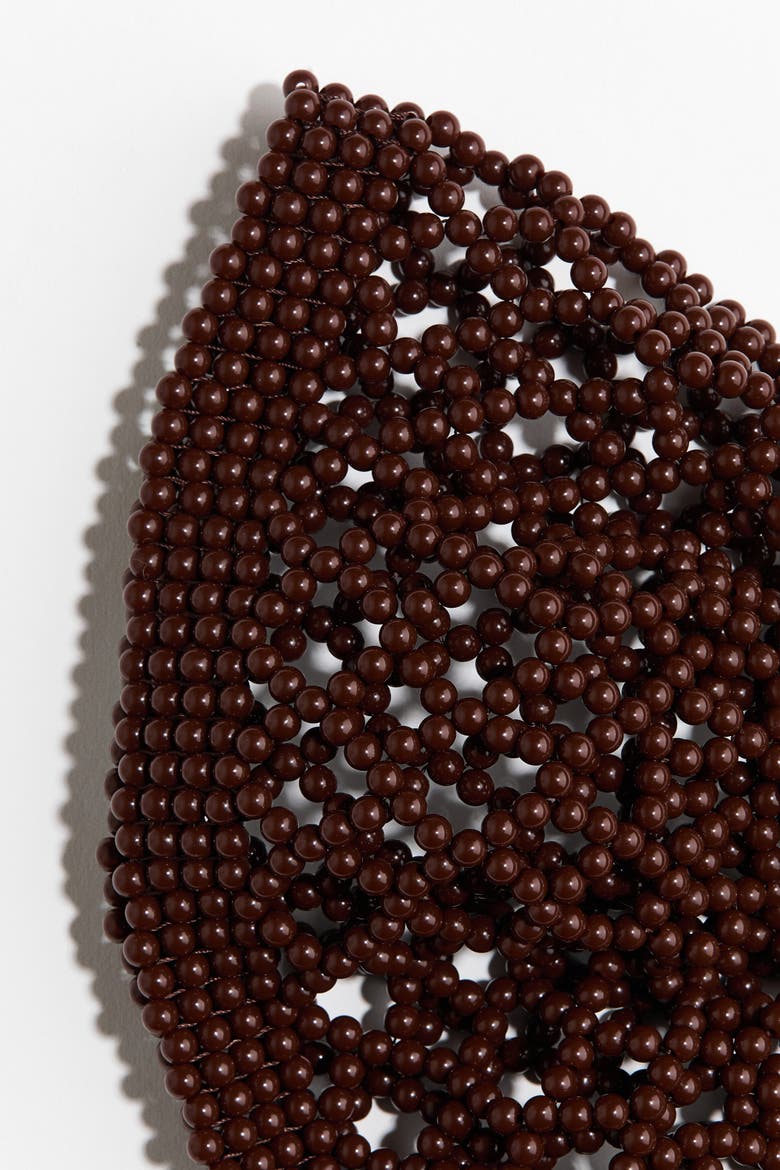 Beaded Hat, Alternate, color, Dark brown