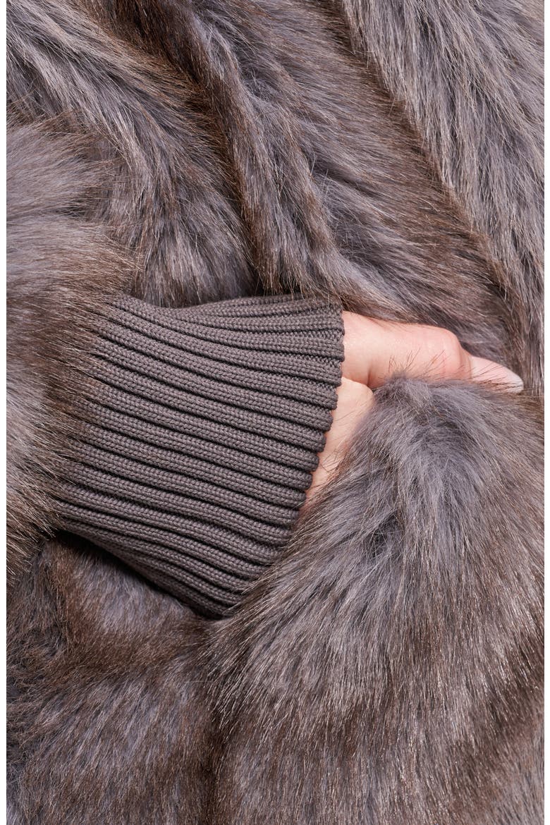 Dusk Faux Fur Jacket, Alternate, color, GREY