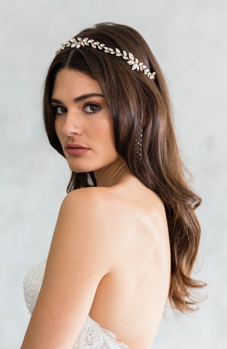 Brides & Hairpins Gigi Halo Band, Alternate, color, Gold