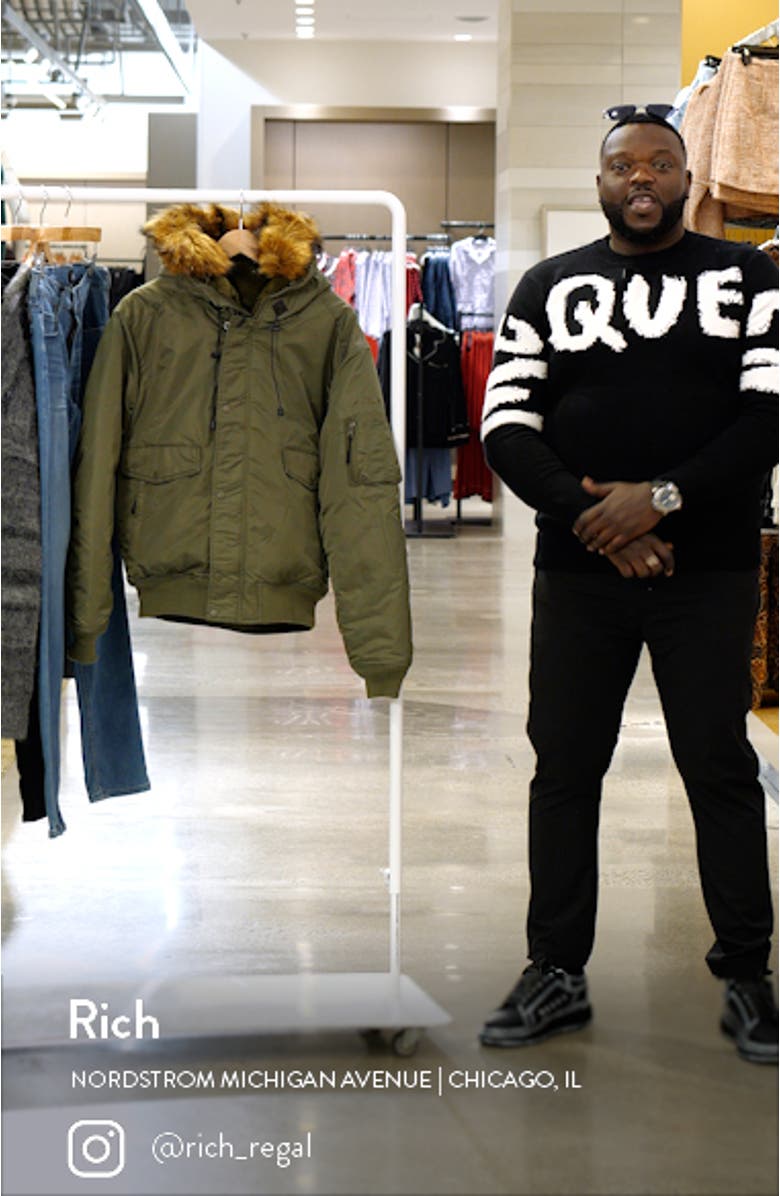 N-2B Hooded Flight Jacket with Faux Fur Trim, sales video thumbnail