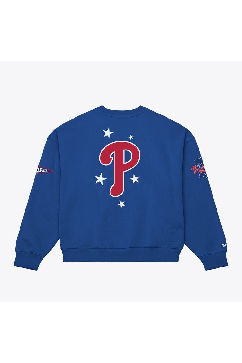 Women's Mitchell & Ness  Royal Philadelphia Phillies Pep Rally Sweatshirt, Alternate, color, Royal