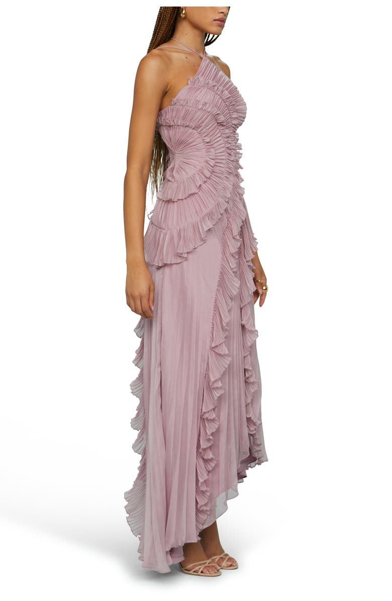 AMUR Lorelie halter gown, Alternate, color, Water Hyacinth