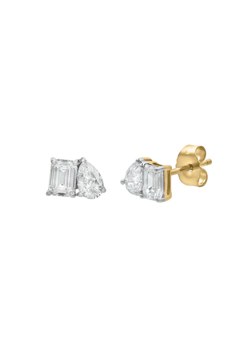 Valessa 14K Gold Lab Grown Diamond Toi Et Moi Earrings - 1 Ct, Alternate, color, 14K Yellow Gold