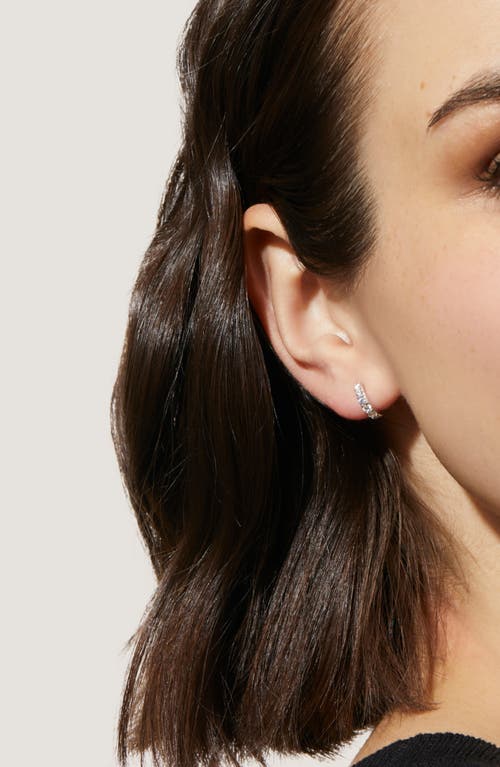 Ana Luisa Suzanne Cubic Zirconia Huggie Hoop Earrings In Metallic
