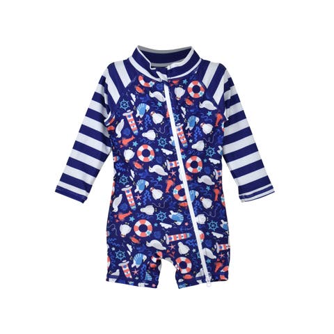 Infant and Toddlers Sun Protective UPF 50+ Shortie Surf Swimsuit