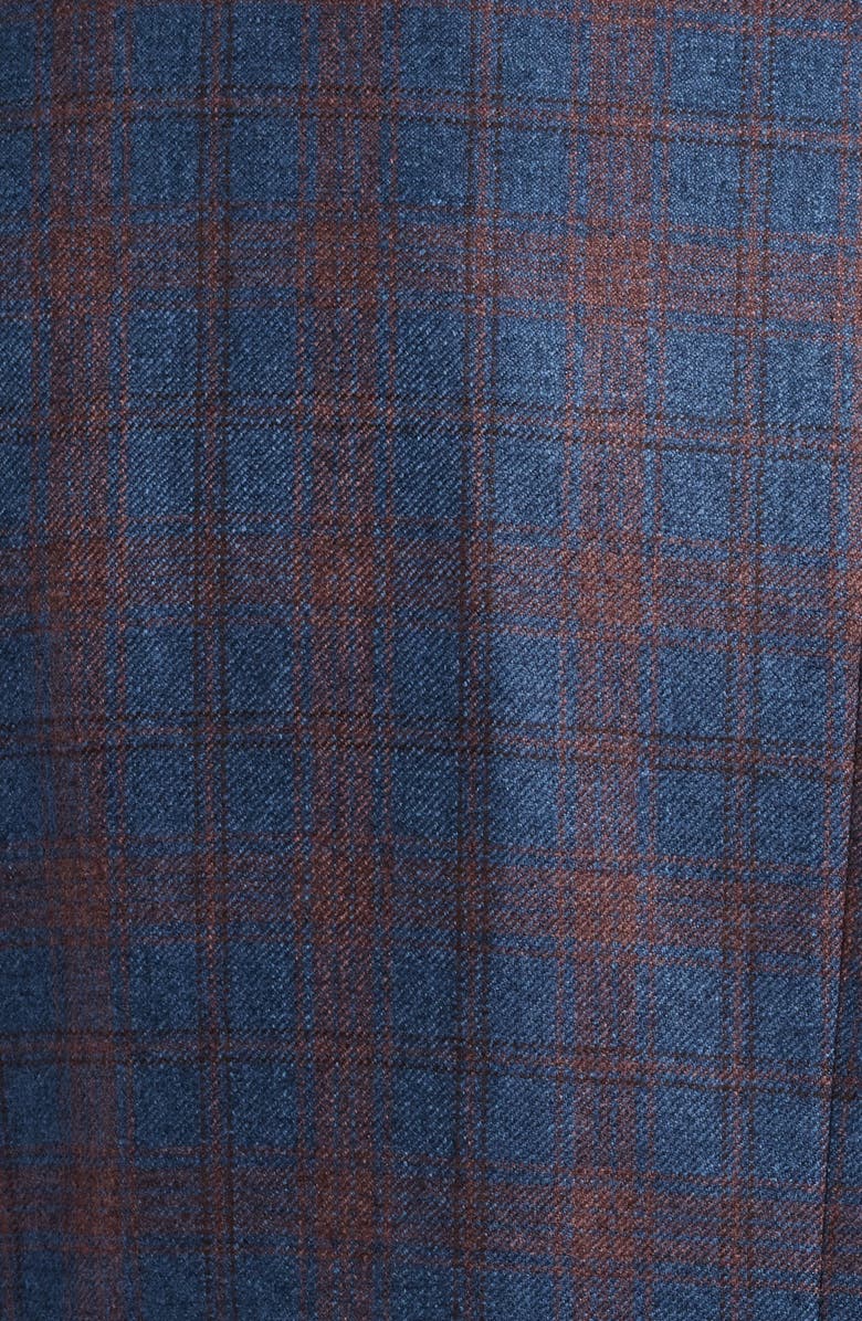 Canali Siena Regular Fit Plaid Silk & Cashmere Sport Coat, Alternate, color, 