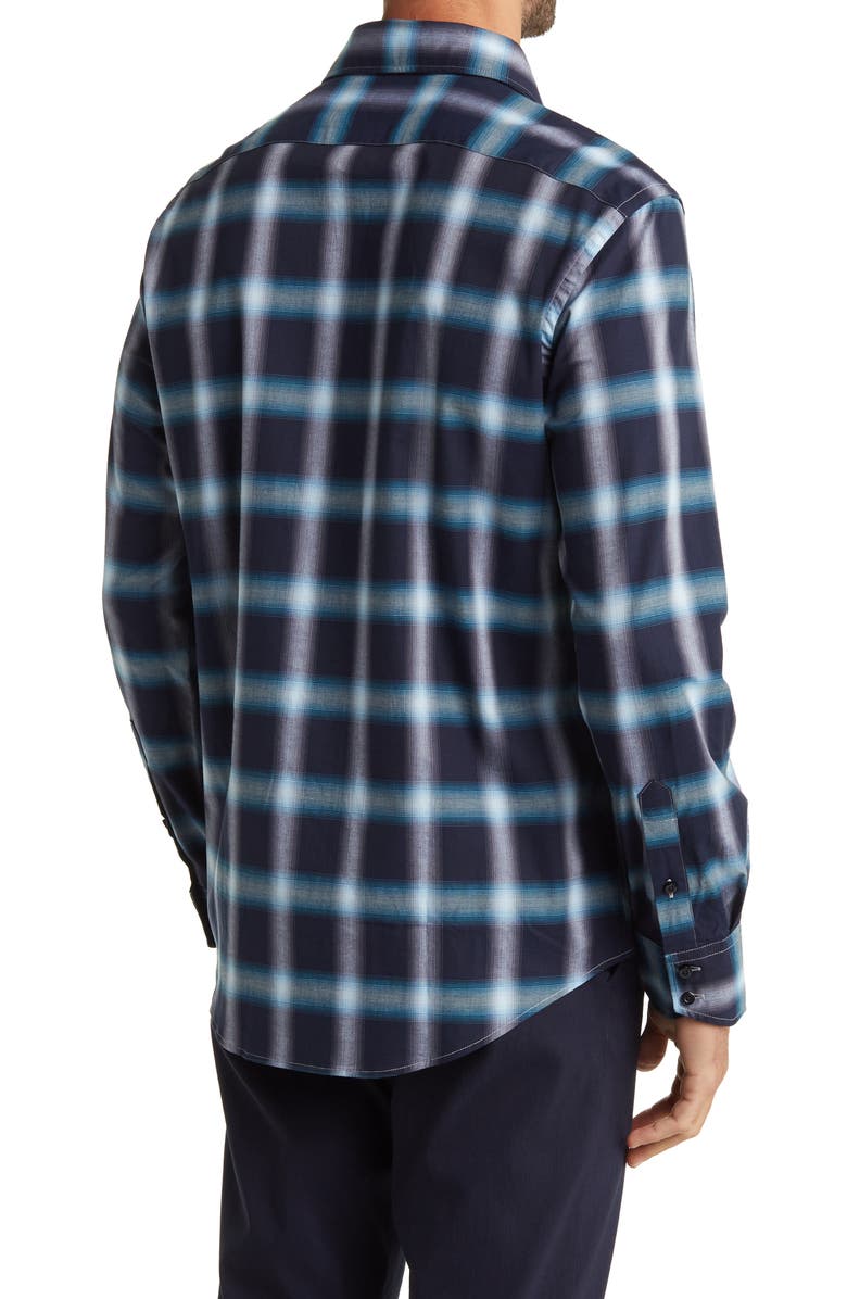 Thomas Dean Plaid Dress Shirt, Alternate, color, 