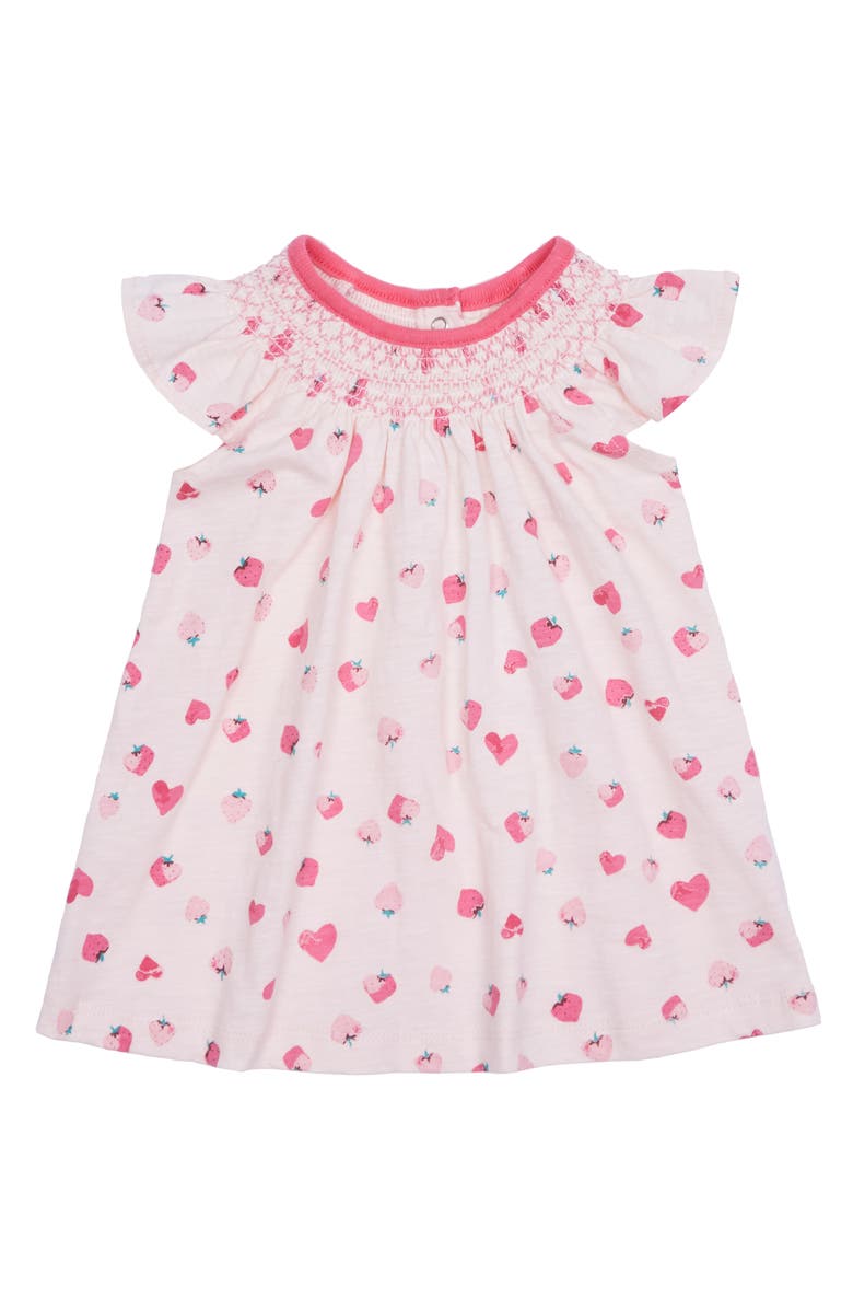 Peek Essentials Valentina Strawberry Flutter Sleeve Dress, Main, color, 