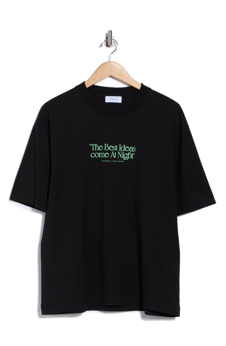 Off-White Best Ideas Skate Cotton Graphic T-Shirt, Alternate, color, Black