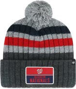 '47 Men's '47 Gray Washington Nationals Stack Cuffed Knit Hat with Pom