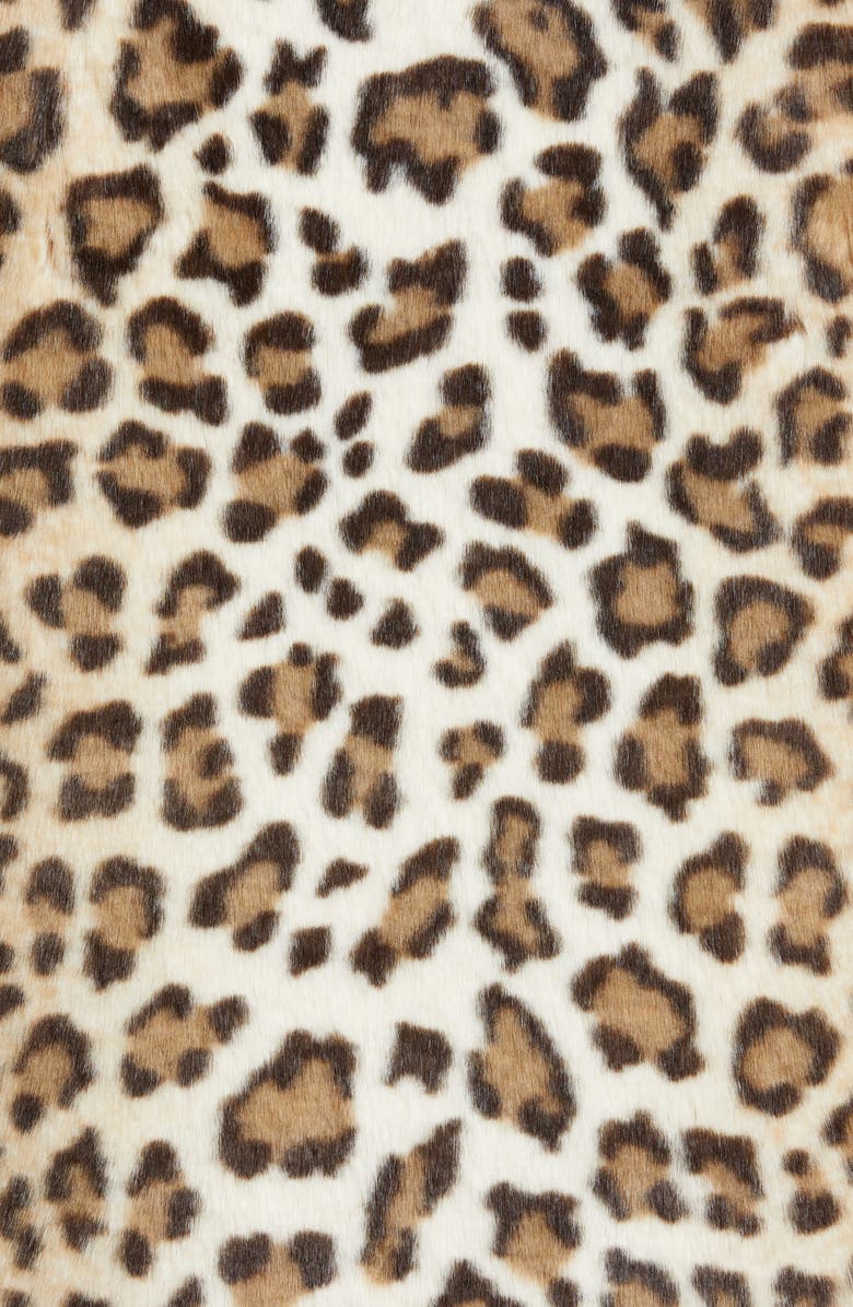 St. John Collection Faux Ocelot Fur Coat, Alternate, color,