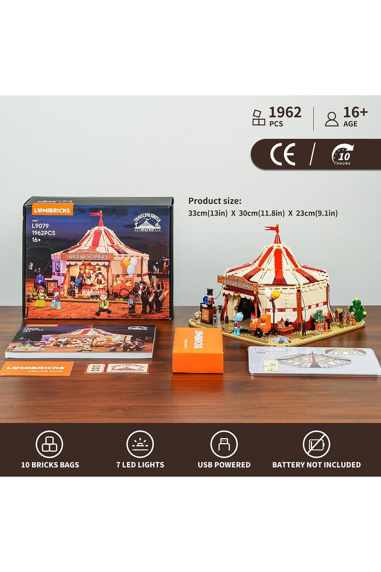 Travelling Circus Lighting Building Set Model OW1962T, Alternate, color, Multicolor