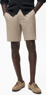 MANGO Linen & Cotton Bermuda Shorts