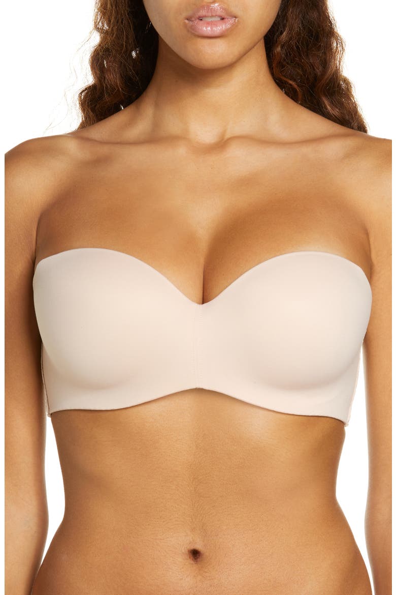 Norah Padded Strapless Underwire Bra, Main, color, ROSE
