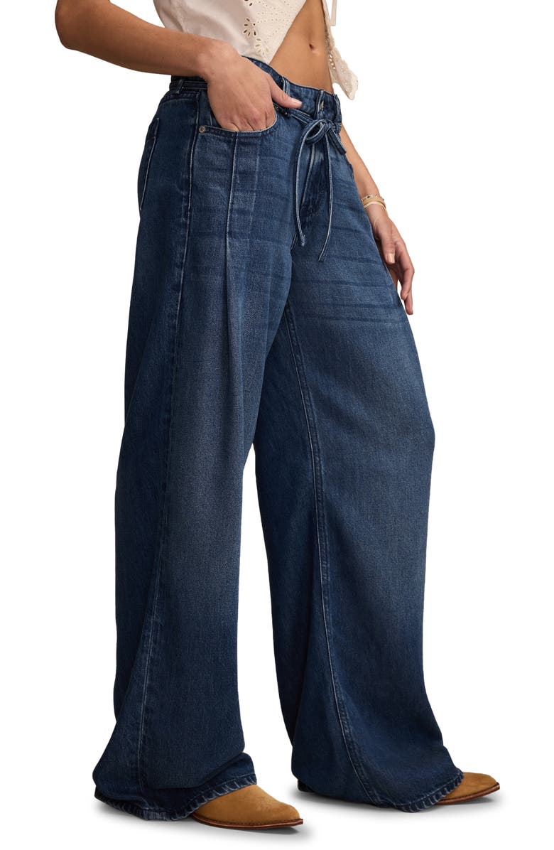 Lucky Brand Legend Palazzo Wide Leg Jeans, Alternate, color, Lasso Wash