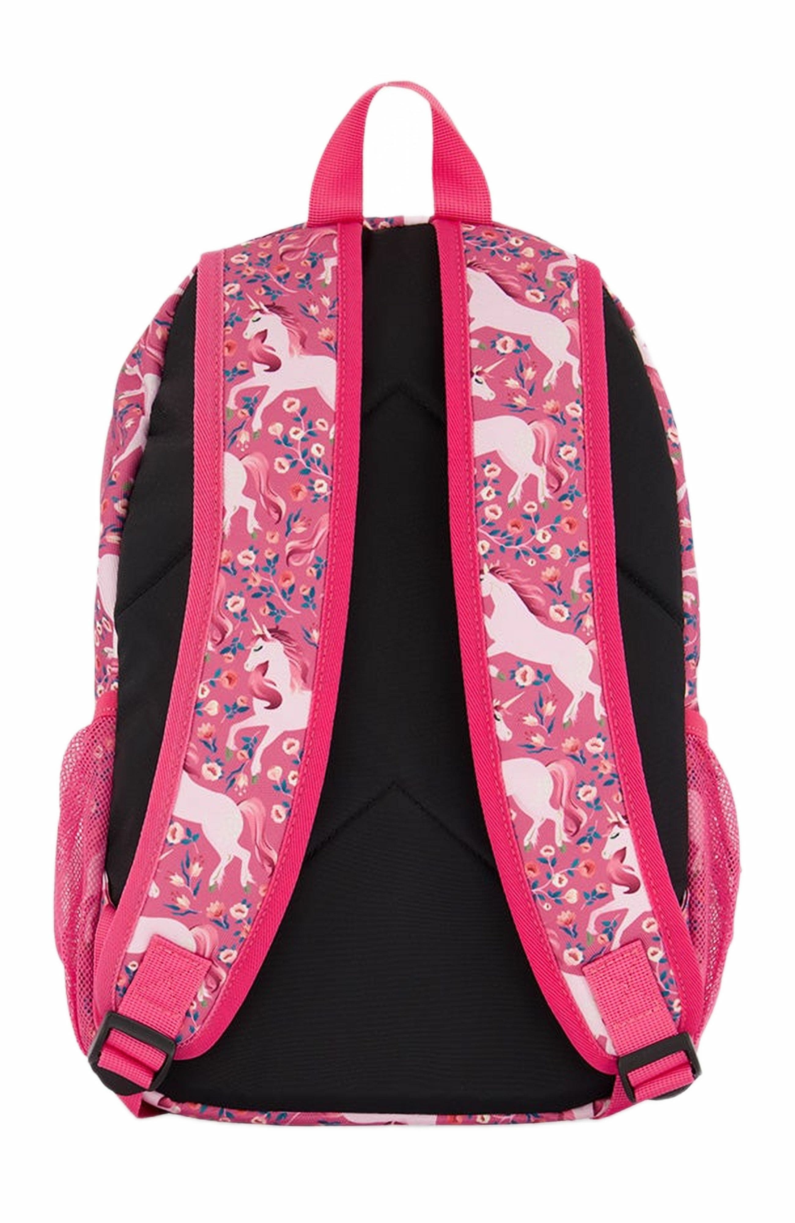 Deux par Deux Little Girl's Toddler Backpack Pink Printed Unicorn, Alternate, color, 