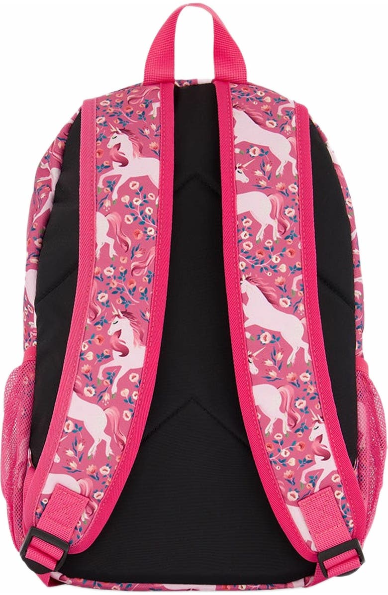 Deux par Deux Little Girl's Toddler Backpack Pink Printed Unicorn, Alternate, color,