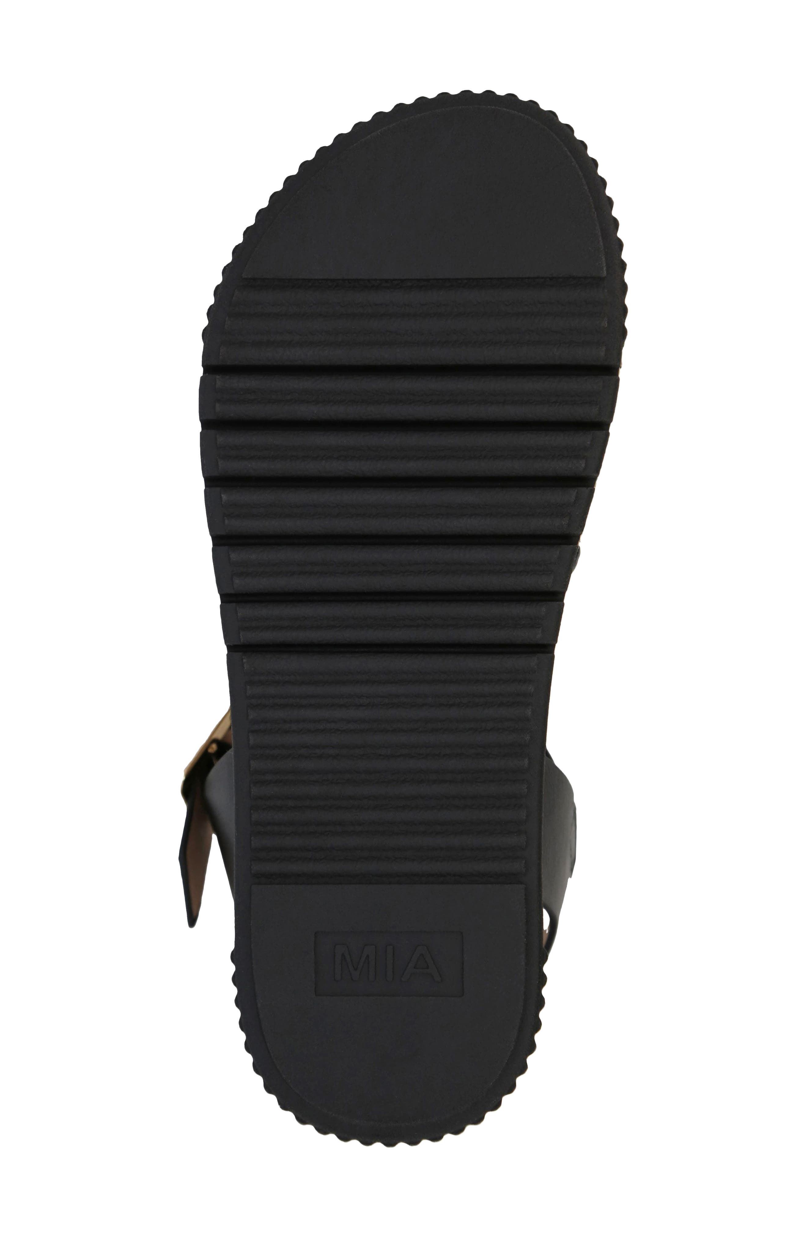 MIA Jaiden Ankle Strap Sandal, Alternate, color, Leopard/ Black