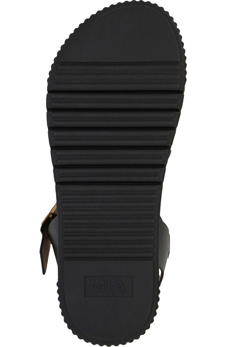 MIA Jaiden Ankle Strap Sandal, Alternate, color, Leopard/ Black