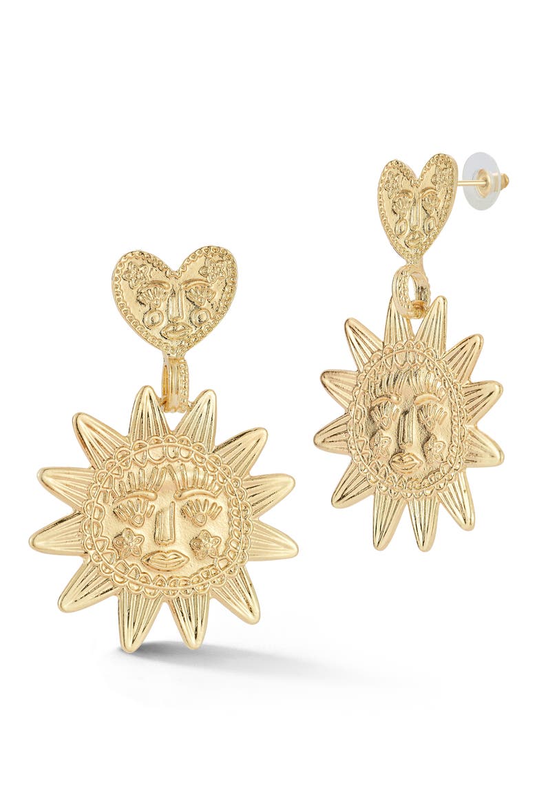 Celestial Drop Earrings, Main, color, GOLD