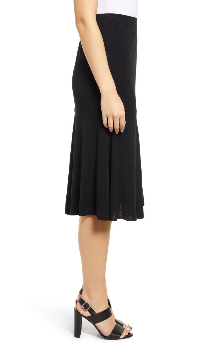 Ming Wang Flared Skirt, Alternate, color, Black