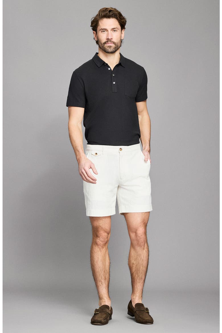 Moore Slub Cotton Shorts, Alternate, color, TINTED WHITE