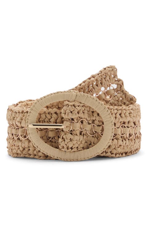Woven Raffia Belt
