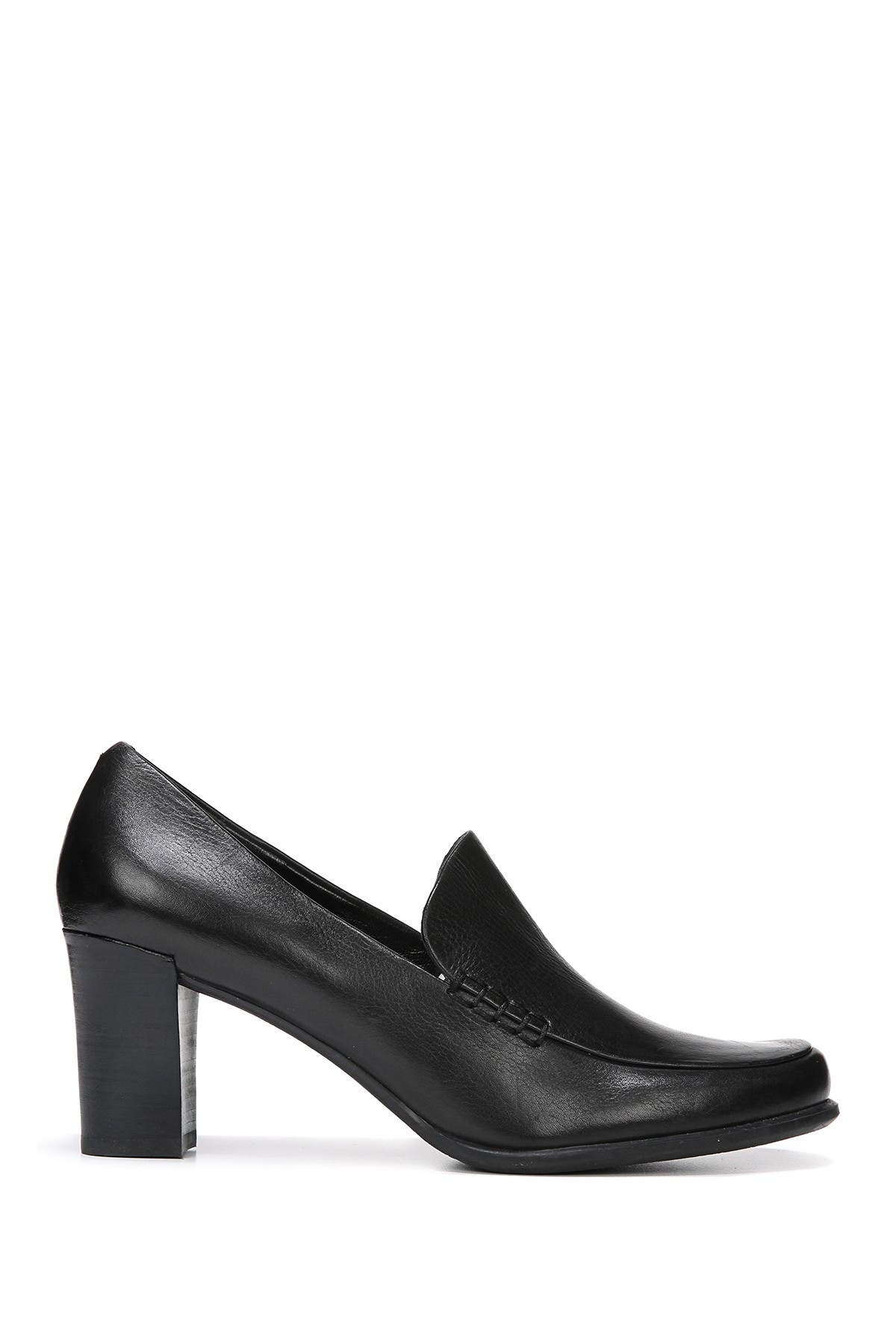 Franco Sarto Nolan Block Heel Loafer - Multiple Widths Available, Alternate, color, Black Calf