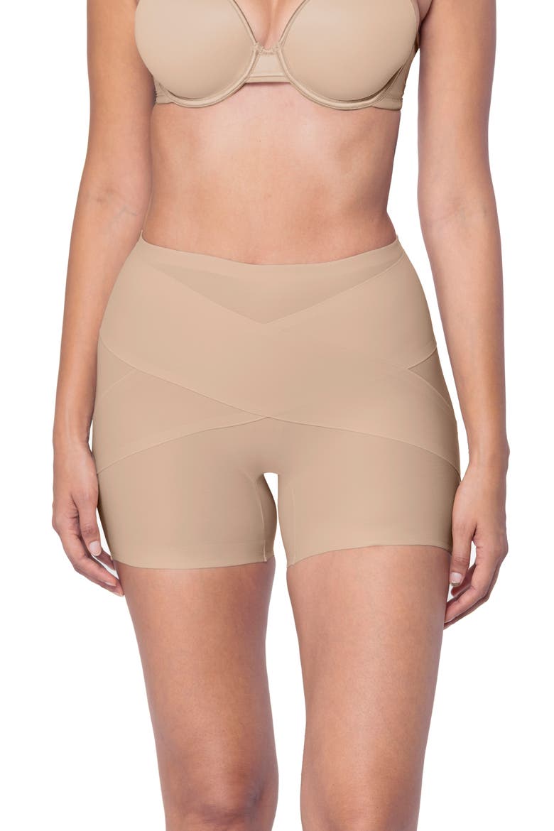 Flex Ability Shaping Boyshorts, Main, color, WARM BEIGE