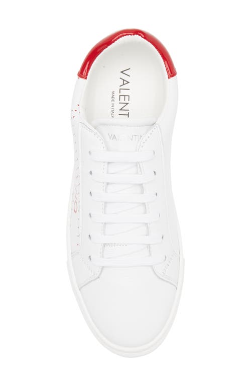 Valentino By Mario Valentino Kara Sneaker In White Red
