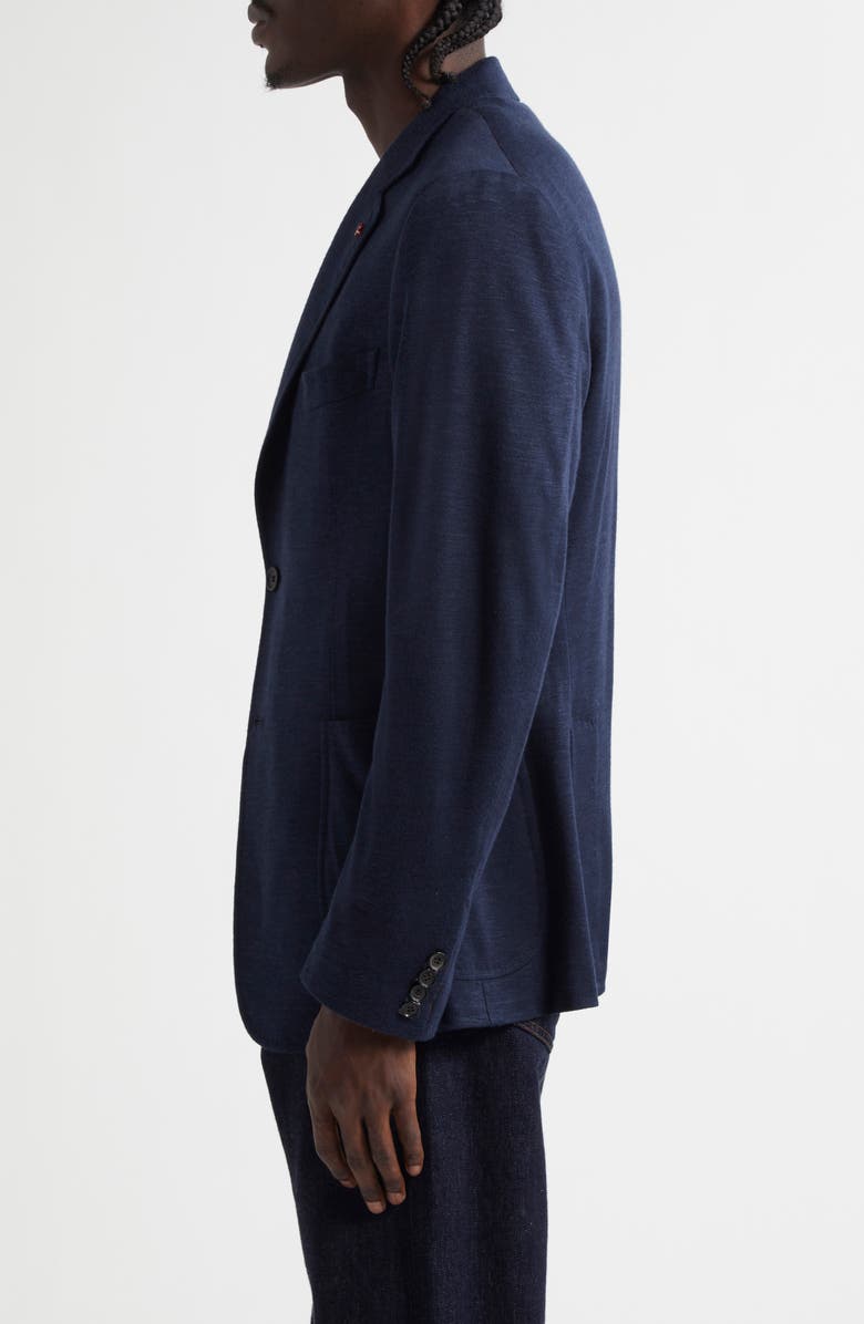 ISAIA Capri Wool, Silk & Linen Knit Sport Coat, Alternate, color, 