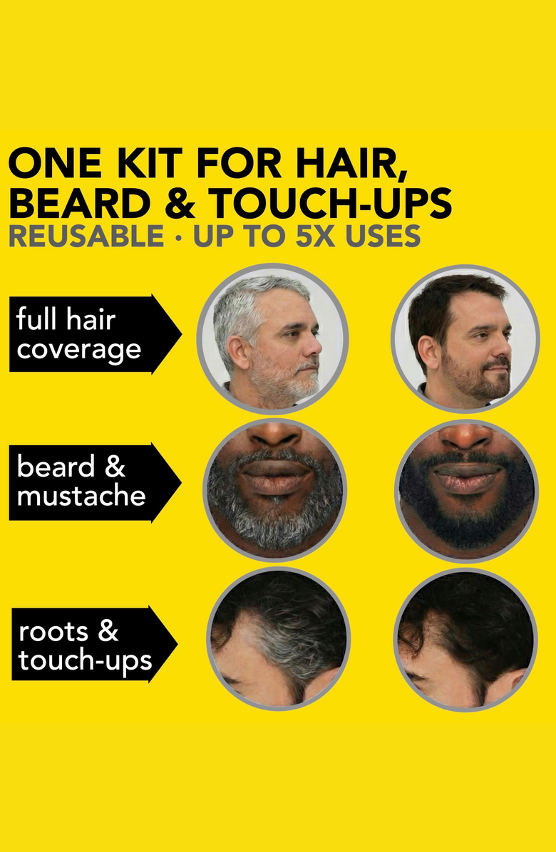 Cleverman Reusable Beard & Hair Dye Kit, Alternate, color, Jet Black