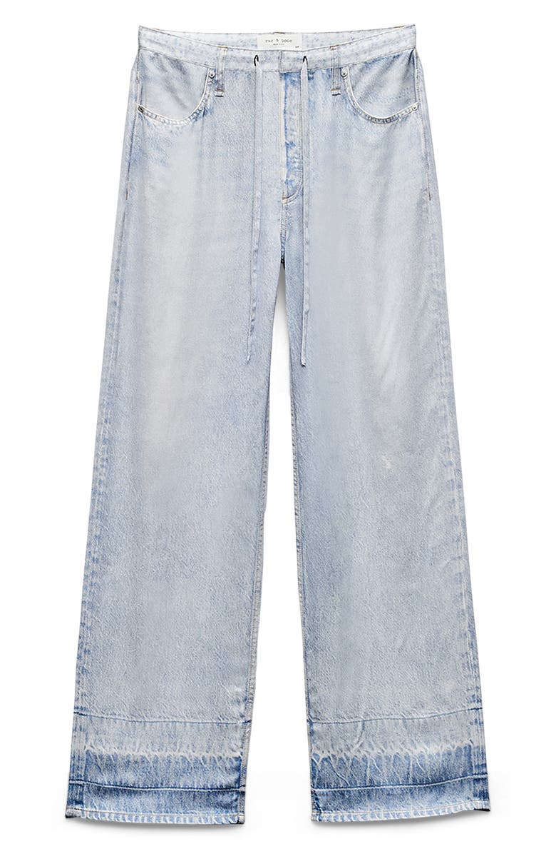 rag & bone Miramar Phoebe Faux Denim Satin Pants, Alternate, color, Mica