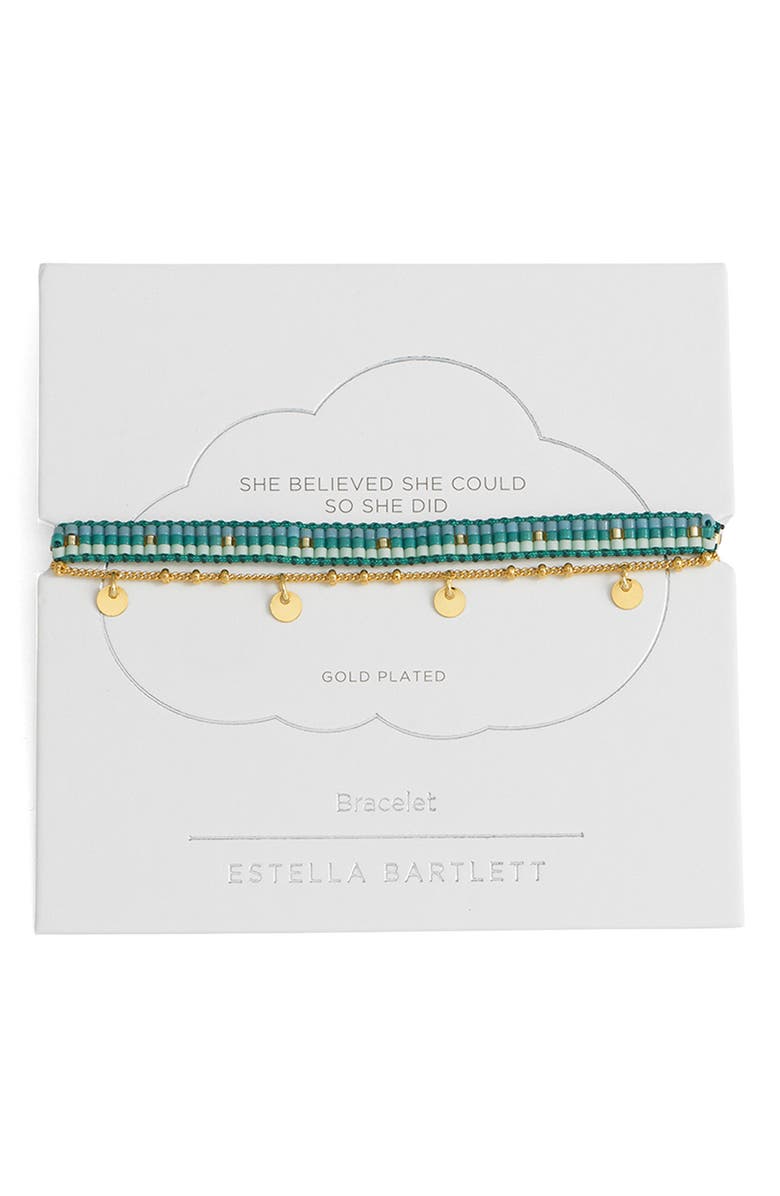 Estella Bartlett Set of 2 Bracelets, Main, color, Gold