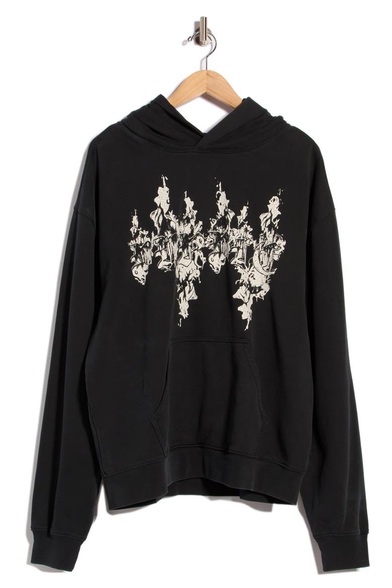 Cotton French Terry Hoodie, Main, color, BLACK
