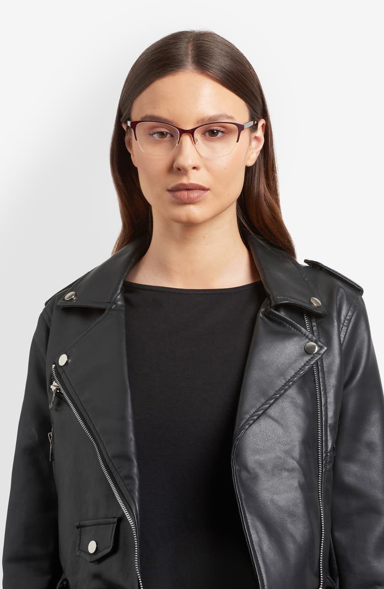 Kate Spade New York diandra 51mm rectangular optical glasses, Alternate, color, Brown