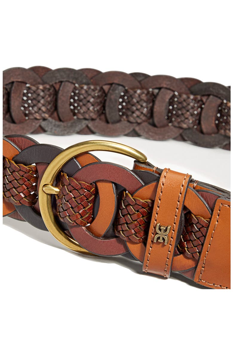 Link Woven Belt, Alternate, color, MULTI-BROWN