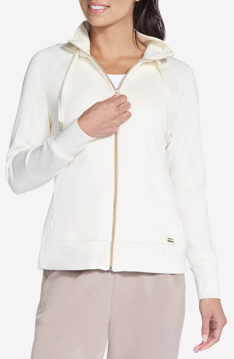 SKECHERS SKECHLUXE ELEVATE<sup>™</sup> Full Zip Hoodie, Main, color, Egret
