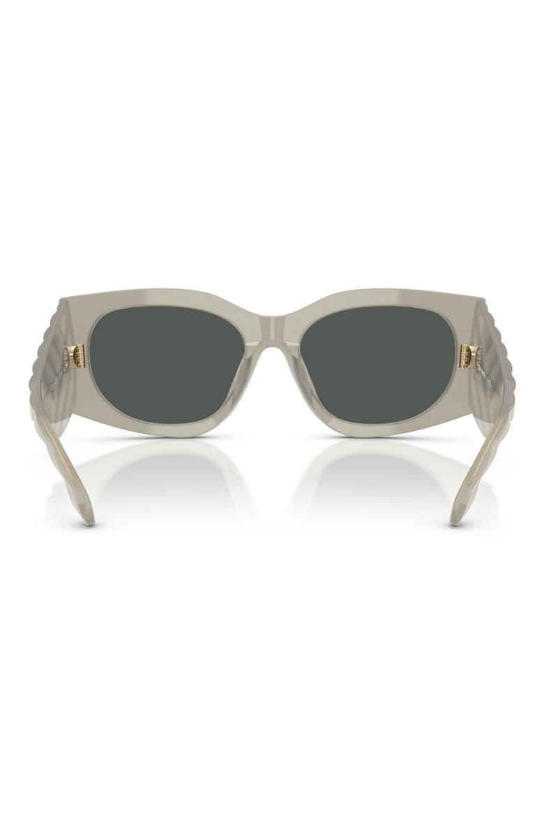 Kira 56mm Rectangular Sunglasses, Alternate, color, GREY GREEN