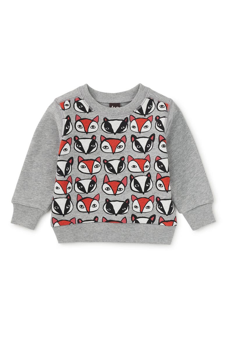 Badger & Fox Baby Popover, Main, color, Med Heather Grey