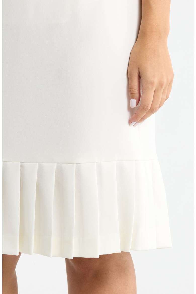 Pleated Hem Pencil Skirt, Alternate, color, VANILLA ICE