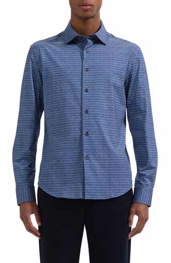 Jimmy OoohCotton® Basketweave Print Button-Up Shirt