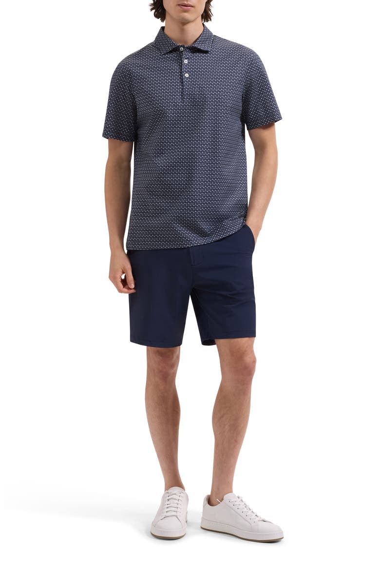 Victor OoohCotton® Palm Tree Print Polo, Alternate, color, NAVY