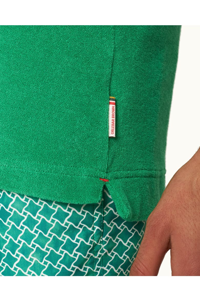 Terry Towelling Tailored Fit Towelling Polo Shirt, Alternate, color, Caddie Green